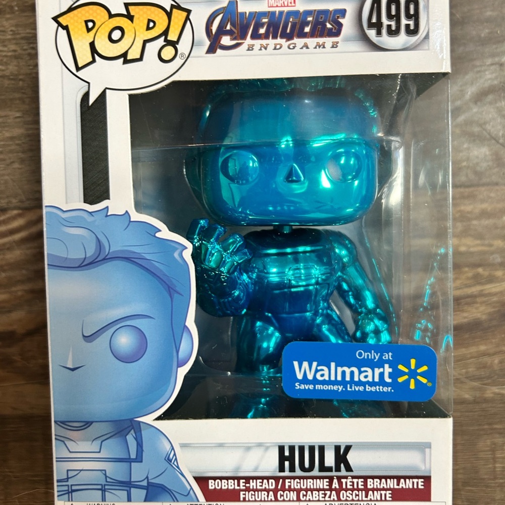 Funko Pop! 499 Blue Marvel Avengers Endgame Hulk Bobble-Head